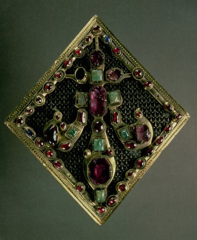 Leliebroche die traditioneel toebehoorde aan koning Lodewijk IX van Frankrijk (St. Louis) (1215-70) ca. 1365-67 (goud en edelstenen) door Unbekannt