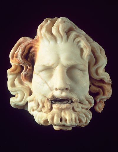 Fonteinkop in de vorm van het hoofd van Oceanus, Pompeii door Unbekannt