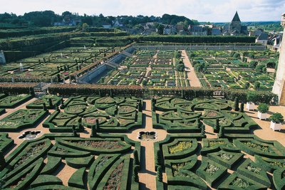 Frankrijk, Centre, Loirevallei, Tuinen bij Kasteel Villandry, tuinen door Benjamin Baud