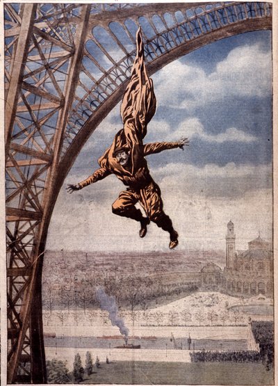 Franz Reichelt stierf bij het testen van zijn "parachutejas" van de Eiffeltoren door Unbekannter Künstler