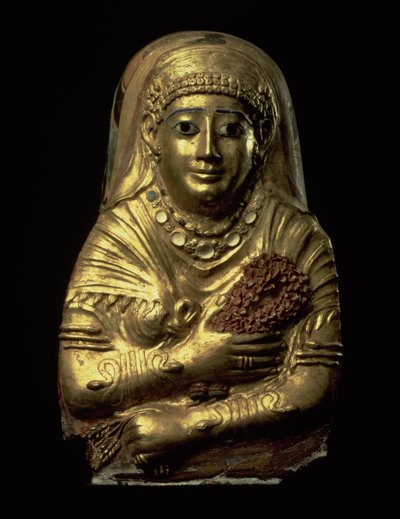 Begrafenis Cartonnage van een Dame van Betekenis, Romeinse Keizerlijke Periode (1e eeuw na Chr.) door Unbekannt