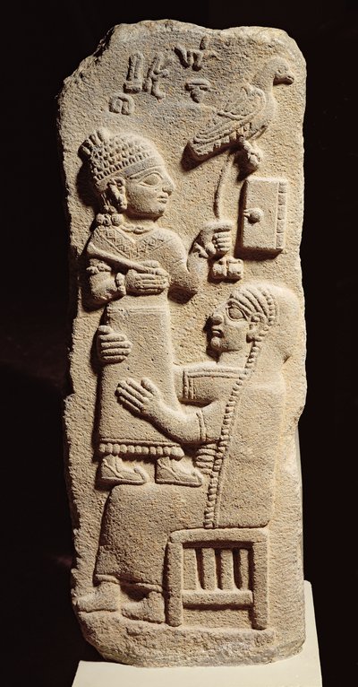 Grafstèle van de schrijver Tarhunpijas, Neo-Hettitische Periode, c.800-700 v.Chr. (basalt) door Unbekannt