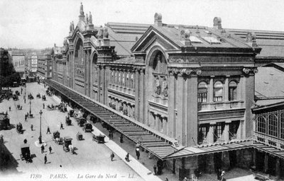 Gare du Nord, Parijs, c. 1900 door Unbekannter Künstler