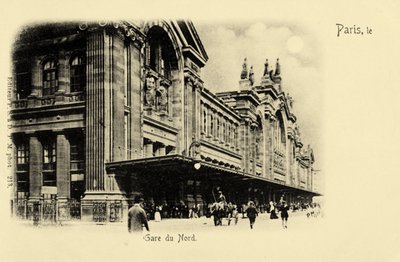 Gare du Nord, Parijs, ca. 1900 door Unbekannter Künstler