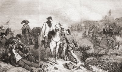 Garibaldi in Italië tijdens het Beleg van Rome in 1849 door Unbekannter Künstler