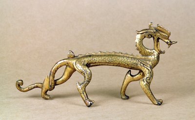 Vergulde bronzen zeedraak, zes dynastieën periode door Unbekannt