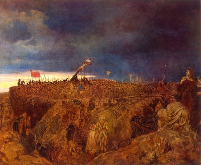 Golgotha (De kruisiging van Christus). 1869. geschilderd door Ilya Repine. (1844-1930). Russische kunstenaar. door Unbekannter Künstler