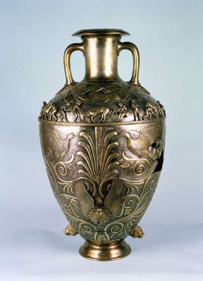 Grieks-Scythische amphora, laat 4e eeuw v.Chr. (verguld zilver) door Unbekannt