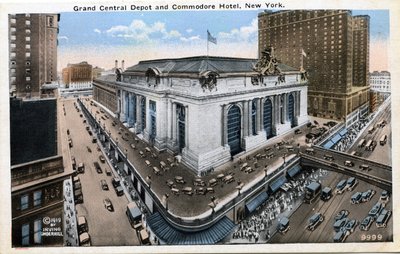 Grand Central Depot en Commodore Hotel, New York door Unbekannter Künstler
