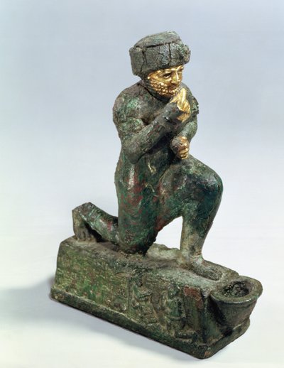 Hammurabi, koning van Babylon, biddend voor een heilige boom, ca. 1750 voor Christus door Unbekannt