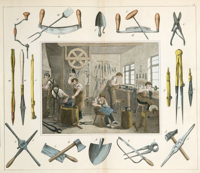 Handgereedschap De instrumentmaker door Unbekannt