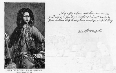 Handschrift en handtekening van de hertog van Marlborough door Unbekannt