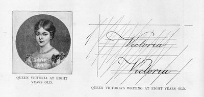 Handschrift van Koningin Victoria op 8-jarige leeftijd door Unbekannt