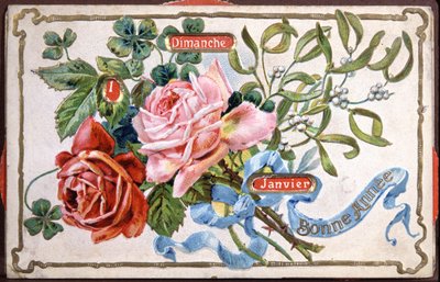 Gelukkig Jaar Bloemen door Unbekannter Künstler