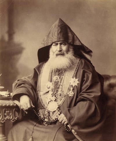 Harootiun Vehabedian, de Armeense patriarch van Jeruzalem, 1900-10 door Unbekannt