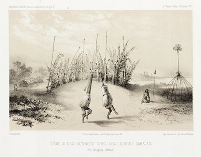 Hoofdtooi tempel van de Carajas-indianen, Brazilië, ca. 1843-1847 door Unbekannt