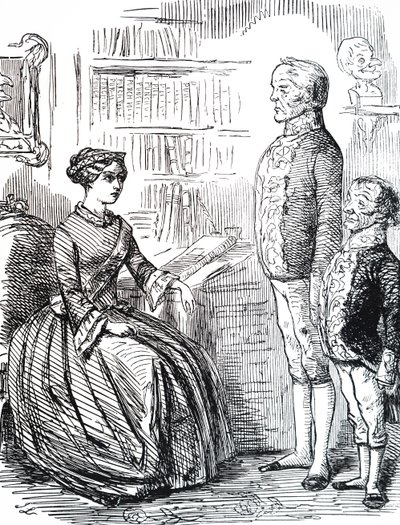 Henry John Temple, 3e burggraaf Palmerston overhandigt koningin Victoria zijn ontslag door Unbekannter Künstler