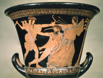 Herakles Worstelt (detail) door Unbekannt