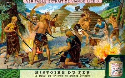 Geschiedenis van ijzer: IJzerwerk door oude Duitsers door Unbekannter Künstler