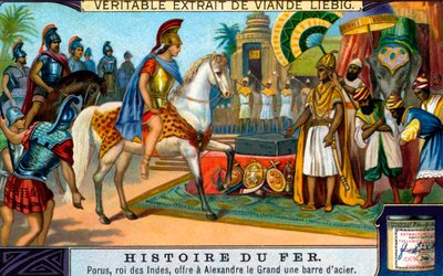 Geschiedenis van IJzer: Koning Porus en Alexander de Grote door Unbekannter Künstler