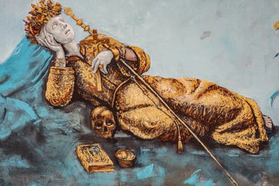 Heilige Rosalia door Igor Scalisi Palminteri. Ballaro. Palermo door Benjamin Baud