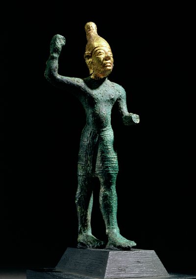 Idool van de stormgod Baäl, uit Syrië, Bronstijd (ca.1350-1250 v.Chr.) door Unbekannt
