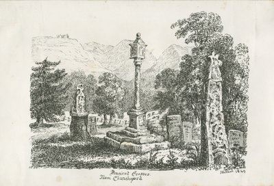 Ilam Kerk - Oude Kruisen: lithografie door Unbekannt