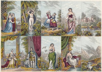 Illustraties gedateerd 1851 door Unbekannter Künstler