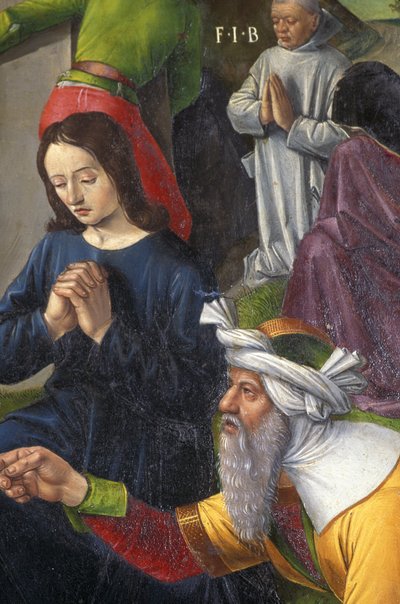 Indre & Loire N* 176 - Kasteel van Loches - Detail van het altaarstuk van de kruisiging - School van Jean Fouquet - 1485 door Unbekannt