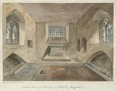 Interieur van Statfold Kapel door Unbekannt