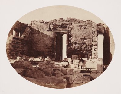 Interieur van het Parthenon, Athene, ca. 1849 door Unbekannt