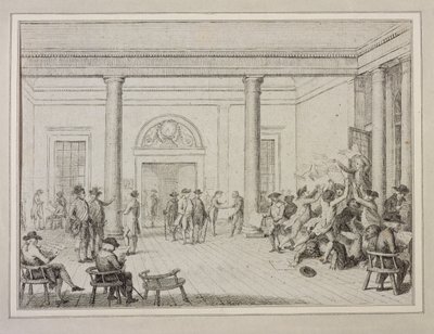 Interieur van de Beurs, ca. 1790 door Unbekannt