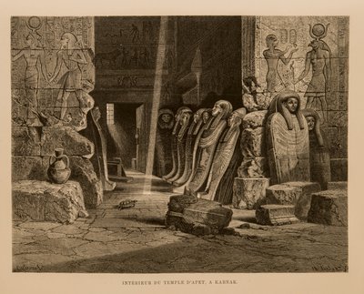 Interne Weergave van de Apet Tempel in Karnak, Egypte Illustratie uit de Atlas van Egypte door Unbekannt