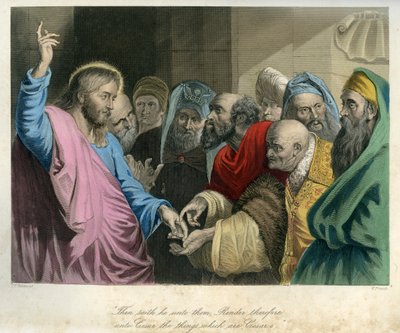 Jezus met de Romeinse munt - Bijbel, Nieuwe Testament door Unbekannter Künstler