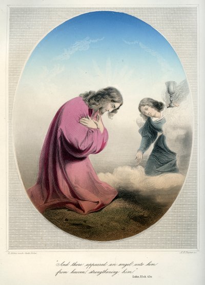 Jezus biddend in de tuin - Bijbel, Nieuwe Testament door Unbekannter Künstler