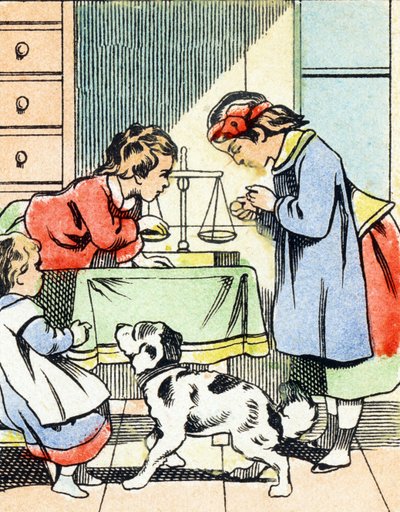Spel: Het kleine winkeltje - Alfabet - Kindervermaak - Beeld van Epinal, populaire serie, ca. 1890 door Unbekannt