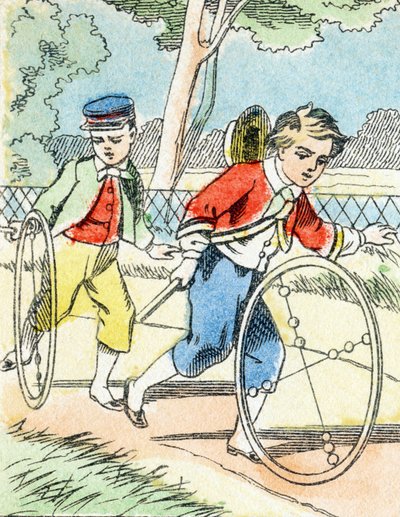 Spel: De hoepels - Kindervermaak Alfabet ca. 1890 (lithografie) door Unbekannt