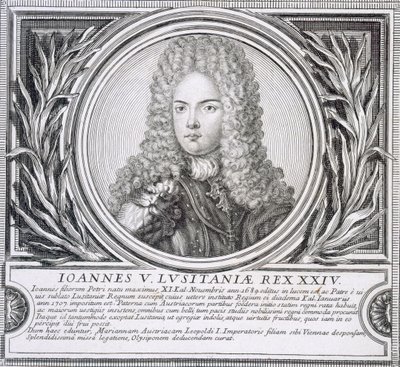 John V van Portugal (litho) door Unbekannt