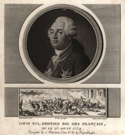 Koning Lodewijk XVI, laatste koning van Frankrijk door Unbekannt