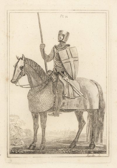 Ridder of man in wapenrusting uit de tijd van koning Hendrik II door Unbekannt