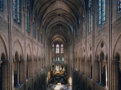 De kathedraal Notre Dame de Paris, Parijs 4. Bouw vanaf 1160, restauratie door Viollet Le Duc door Unbekannter Künstler
