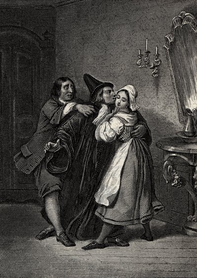Le Medecin malgre lui, stuk door Jean Baptiste Poquelin genaamd Moliere door Unbekannt