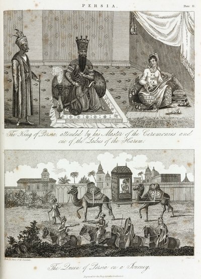 De koning en de koningin van Perzië, circa 1810-1829 door Unbekannt