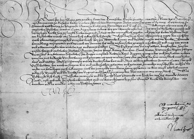 Brief van Karel V aan Maarten Luther door Unbekannter Künstler