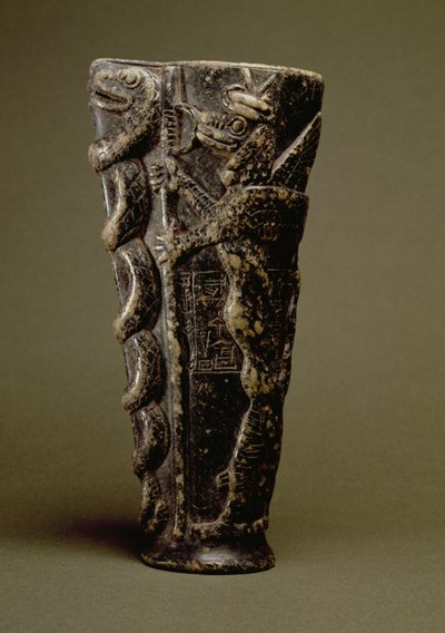 Libatiebeker van Prins Gudea, gewijd aan zijn persoonlijke god Ningishzida, uit Telloh, oud Girsu, ca.2150 v.Chr. door Unbekannt