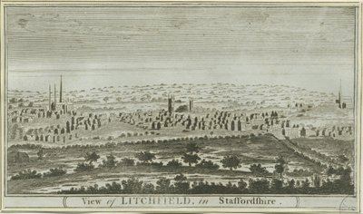 Lichfield - Zuidwestelijk Uitzicht door Unbekannt