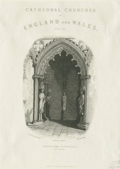 Lichfield Kathedraal - Westelijke Deur door Unbekannt
