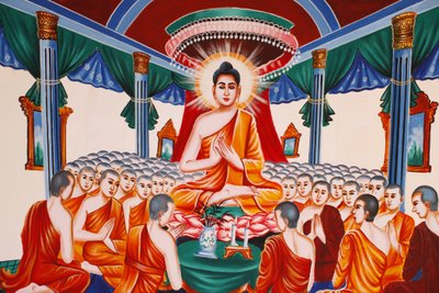 Leven van de Boeddha. Instructie aan de vergadering van arahants, Siem Reap, Cambodja door Unbekannt