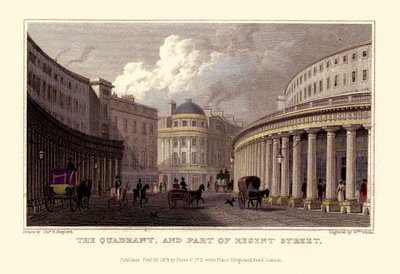Londen Zichten: Het Kwadrant en een deel van Regent Street door Unbekannter Künstler