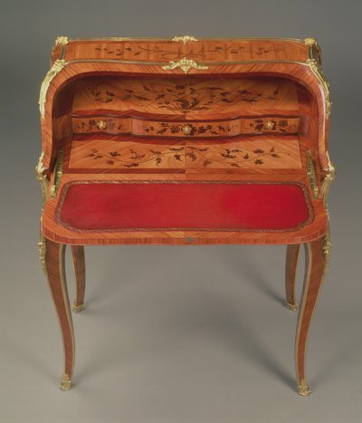 Louis XV bureau de dame, met bloemmarqueterie en verguld bronzen beslag, door Bernard II van Risenburgh (fl.1730-65/6), c.1750 door Unbekannt